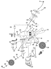 Page A Diagram and Parts List for 75320-9993  Power Wheels Ride-On Cars